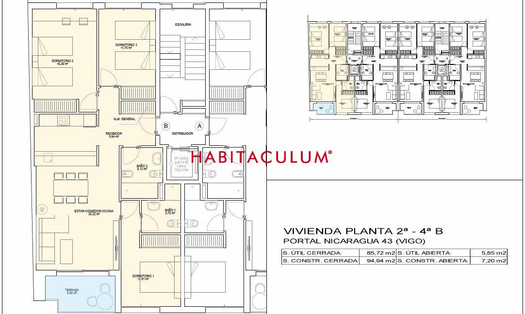 NICARAGUA 43 - 2º, 3º, 4º B